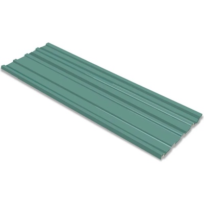 vidaXL Покривни панели, 12 бр, поцинкована стомана, зелени (42984)