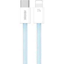 Wekome WDC-21 opletený nabíjací a dátový USB-C na Lightning 1m modrý