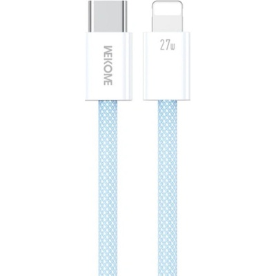 Wekome WDC-21 opletený nabíjací a dátový USB-C na Lightning 1m modrý
