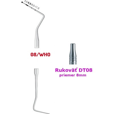 Dentag Obojstranná diagnostická sonda 8/WHO - DT08 - 8mm