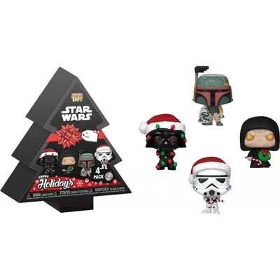 Prívesok na kľúče Funko Pop! Star Wars Holiday 2024 Pocket Keychains 4-Pack Tree Holiday Box 4 cm