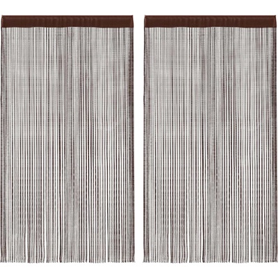 vidaXL Пердета ресни, 2 бр, 100x250 см, кафяви (132410)