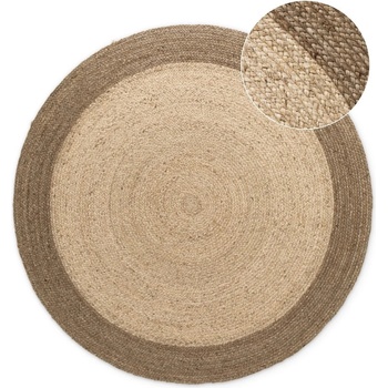 Hanse Home Двустранен ръчно изработен ютен кръгъл килим в сиво-бежов цвят ø 100 cm Jutta Greige - Hanse Home (106224-100)