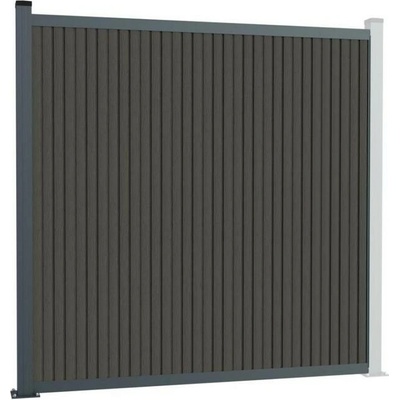 EKOfence WPC plotový set VERTIKAL so plotový stĺpikom 1850mm AURORA sivá 16222