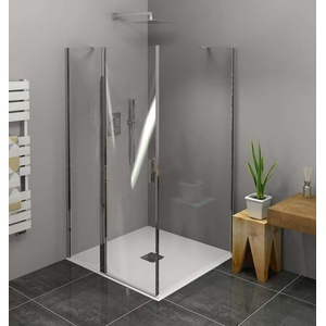 POLYSAN Zoom Line - Душ ъгъл 100x100 см, L/R вариант, Antidrop, прозрачно стъкло/хром ZL1310ZL3210 (ZL1310ZL3210)