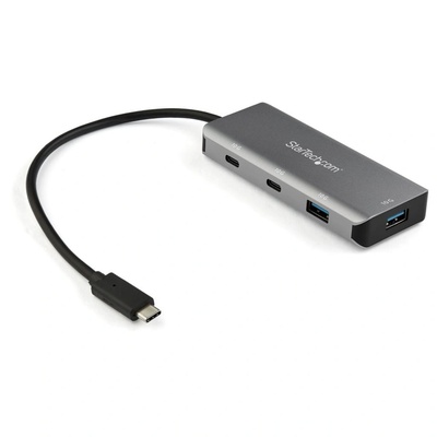 StarTech StarTech. com HB31C2A2CB интерфейсен хъб USB 3.2 Gen 2 (3.1 Gen 2) Type-C 10000 Мбит/с Черен, Сив (HB31C2A2CB)