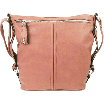 moderná veľká crossbody kabelka 74-MH ružová