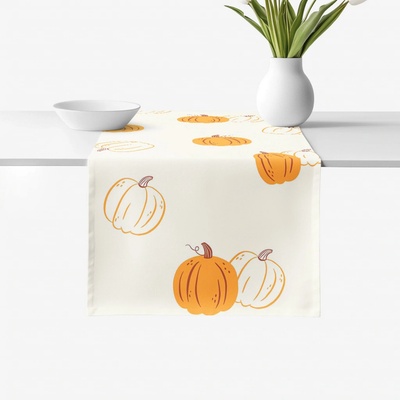 Goldea behúň 100% bavlnené plátno jesenné tekvice 20x120 cm