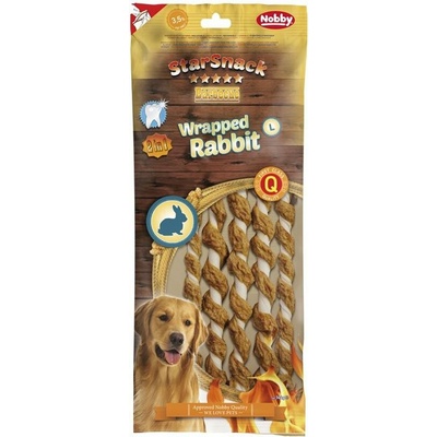 Nobby StarSnack Wrapped Rabbit L maškrty 25 cm 5 ks 144 g