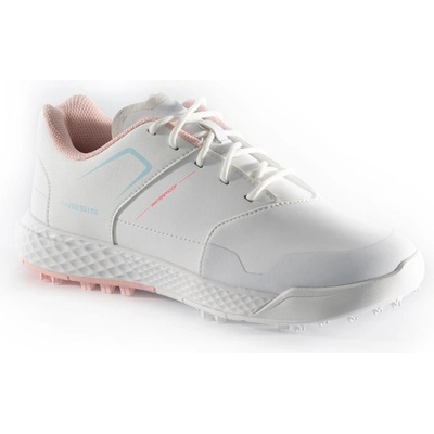 INESIS Dievčenská golfová obuv Grip Waterproof bielo-ružová