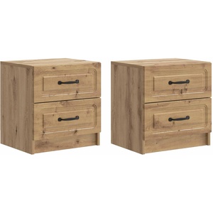 vidaXL Нощен шкаф 2 бр. Дъб артизан 43 x 34, 5 x 44, 5 см (895694)