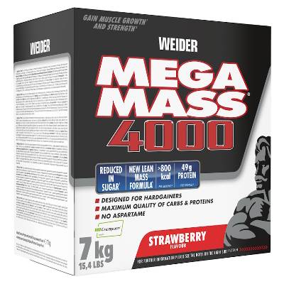 Weider Giant Mega Mass 4000 7000 g - jahoda