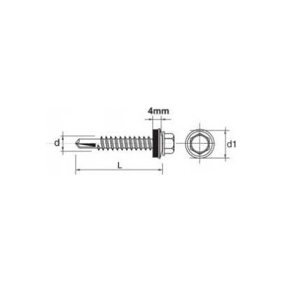 Uncanny Brand Self drilling impax with epdm galvanized 5.5*25mm #5mm