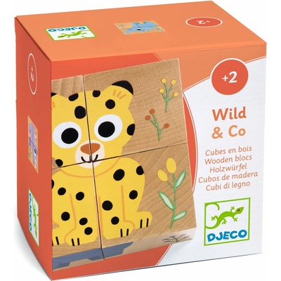 Djeco puzzle kocky kamaráti z divočiny