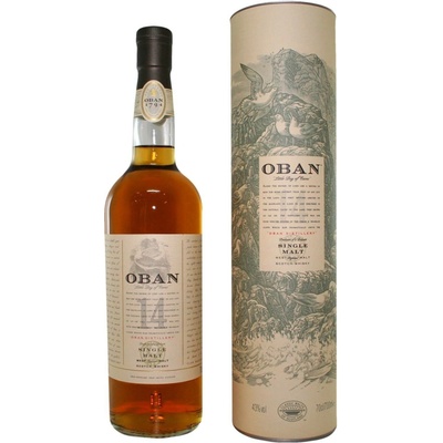 OBAN Single Malt WHISKEY 14y 43% 0,7 l (tuba)