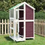 vidaXL Къщичка за птици мока 97x81x152 см масивна чамова дървесина (172260)