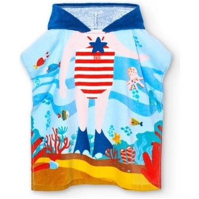 Dětské pončo s kapucí Boboli moře