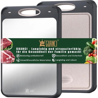 Krájecí prkénko GUANCI do kuchyně, oboustranné krájecí prkénko z nerezové oceli 304, potravinářská