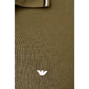 Giorgio Armani тениска с яка мъжка от памук с еластан (EM004607.AF23090)