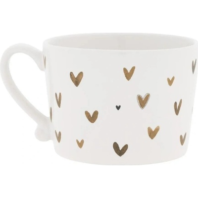 Bastion Collections Keramický hrnek Hearts in Brown 240 ml