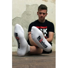Sk8erboy Quarter bavlnené ponožky s vyšívaným logom biele