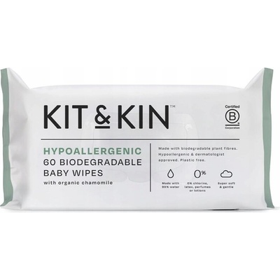 Kit & Kin hypoalergénne vlhčené utierky 60 ks