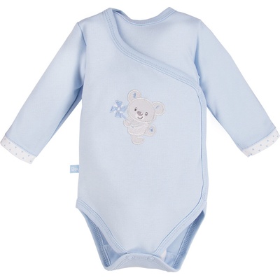EEVI Kojenecké body s dlouhým rukávem Newborn modrá