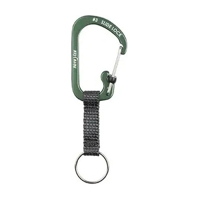 Přívěsek na klíče SlideLock Key Ring Aluminum, Nite Ize, zelená