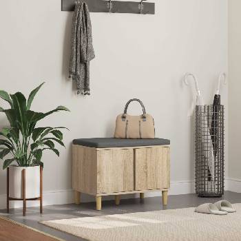 Image 1 of vidaXL Пейка за коридор с възглавница Сонома дъб 60 x 38 x 46 см (891522)