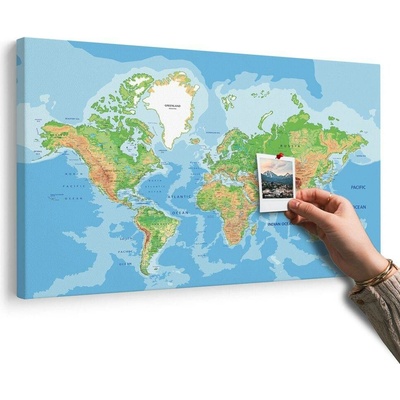 Obraz na korku klasická mapa - 90x60 smiley