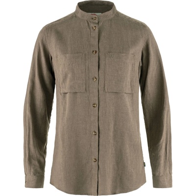 Fjällräven Дамска риза с копчета Fjällräven Women's Övik Hemp Shirt L/S Shirt - Suede Brown (133-1026-0414)