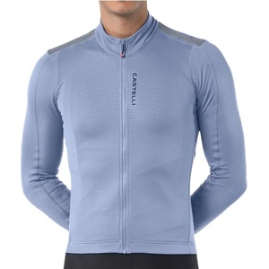 Castelli Мъжка фланелка с дълъг ръкав за колоездене Castelli Puro 4.1 Jersey Cycling jersey - Steeel Fade - размер M (056-4298-0212)