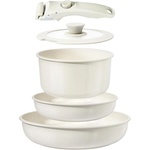 Goldmann Комплект тенджера и тигани Goldmann GM-1005, 5 части, Универсална дръжка, Индукция
