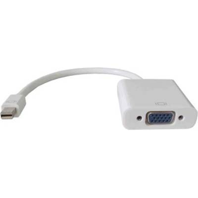 DeTech Преходник DeTech, Mini DisplayPort(м) към VGA(ж), бял (df18155)