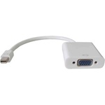 DeTech Преходник DeTech, Mini DisplayPort(м) към VGA(ж), бял (df18155)
