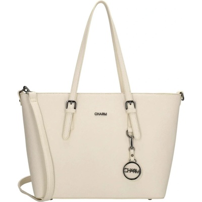 Charm London velká shopper kabelka přes rameno „Misty“ béžová