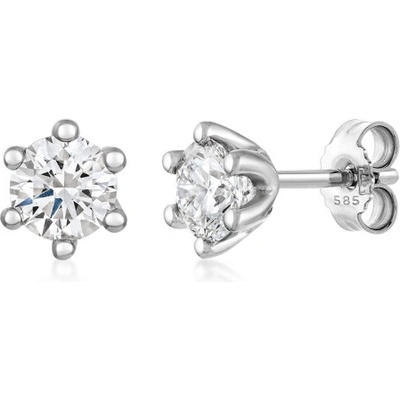 SOFIA DIAMONDS zlaté náušnice s diamantmi 2 x 0,23 ct UDER21527W-H-I1
