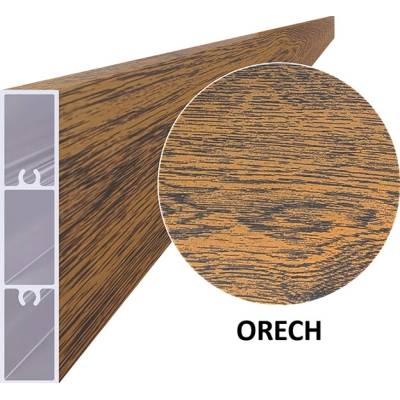 Profil 120x16mm, L-6000mm, práškový lak, štruktúra ORECH AL-WD12016-OR-6