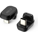 Tech-Protect Алуминиев USB-C адаптер за устройства с USB-C порт - Tech-Protect Ultraboost Angle AA04 USB-C Male to USB-C Female Adapter (черен) (THP4228)