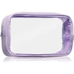 Notino Travel Collection Medium Clear Organizer прозрачна козметична чантичка M Purple 24x12, 5x5 cm