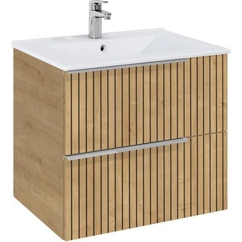 Roca Шкаф 600 mm, Elegant plus light oak structure с 2 чекмеджета и умивалник (A852018574)