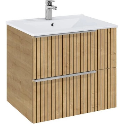 Roca Шкаф 600 mm, Elegant plus light oak structure с 2 чекмеджета и умивалник (A852018574)