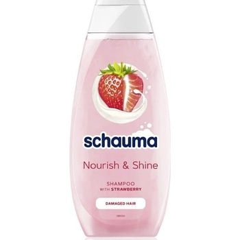 Schauma Nourish & Shine šampón pre poškodené vlasy s vôňou jahôd 400 ml