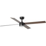 Faro Barcelona Faro 34356wt-1tw-led Димируем вентилатор rudder l 18w/230v кафяв/черен Ø 132 см wt + д. у (fa34356wt-1tw)