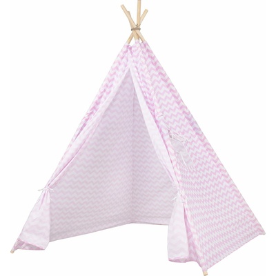 SPRINGOS Solo TIP19 Zigzag tipi stan růžový