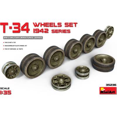 MiniArt T-34 Wheels Set. 1942 Series 1:35