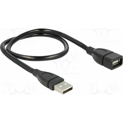 Delock 83499 USB 2.0 USB A zásuvka USB A vidlice 0,5m černý