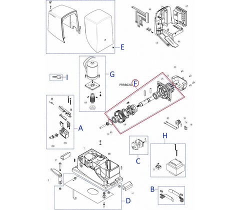 PRRB02A kit převodovky RB600