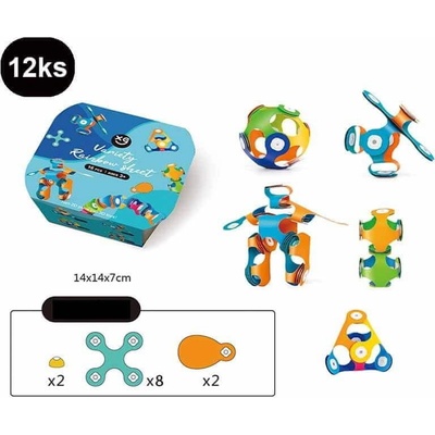 CAB Toys Magnetická stavebnica Flexy - 12ks