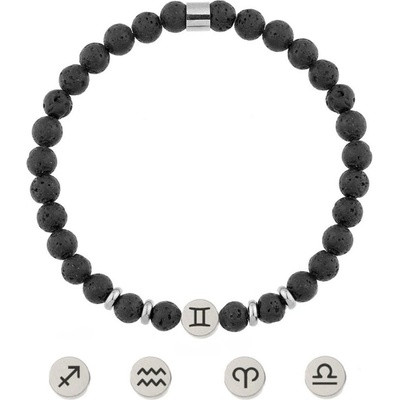 Daniel Dawson náramek znamení zvěrokruhu Zodiac lávový kámen NR2256-2/18 Býk 21.4. 21.5.